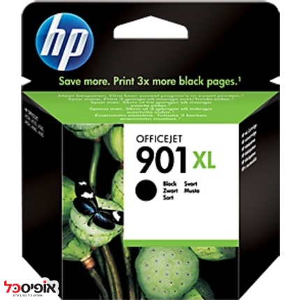 דיו HP-CC654AE 901XL שחור מקורי (ל700דף)
