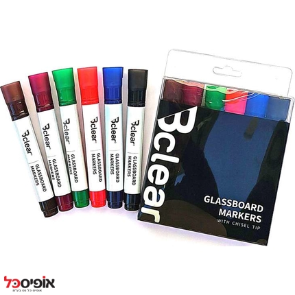 סט 6 טושים ללוח זכוכית Bclear 90