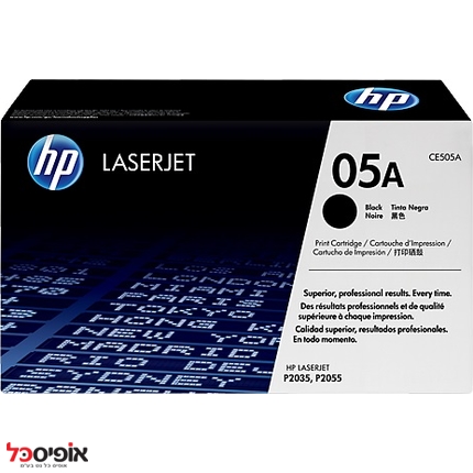 טונר HP CE505A מקורי ל-2300 דף