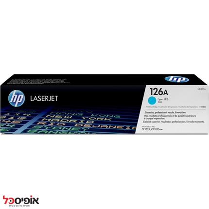 טונר HP-126A CE311A כחול מקורי ל-1000דף